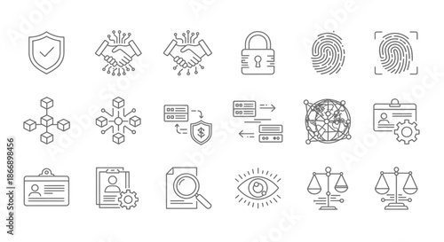 Security and data integrity icons