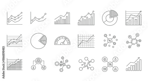Collection of various data visualization diagrams