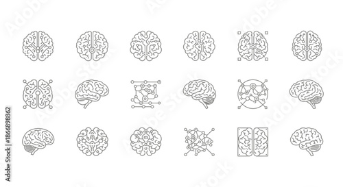 Abstract brain illustrations