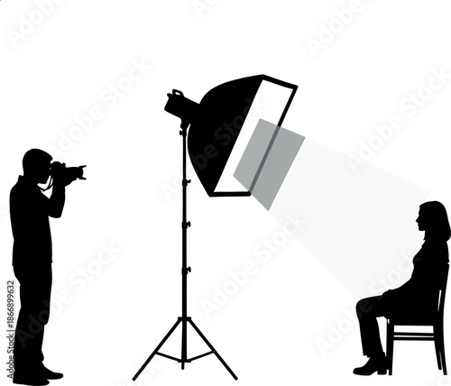 Photoshoot studio setup illustration