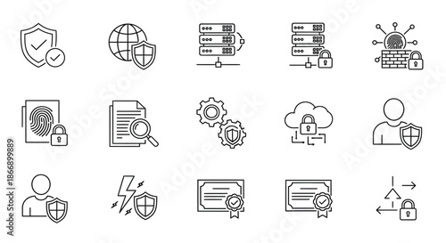 Illustrations of various security concepts
