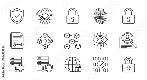 Illustrations of security and data protection