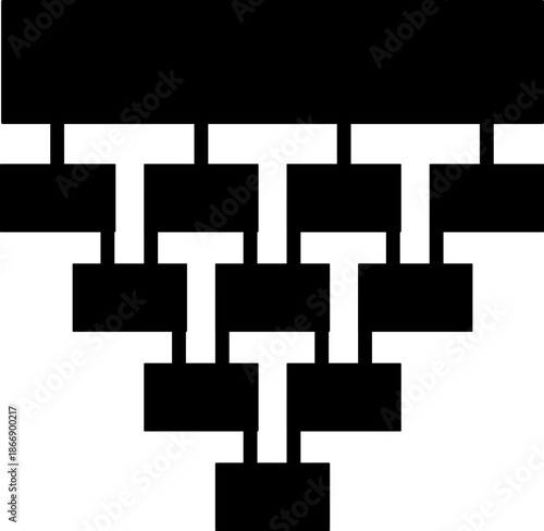 Minimalist Schema Flowchart Icon - Modern Organization & Structure Graphic