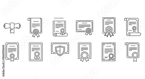 Collection of official documents and seals