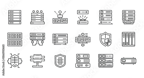 Collection of server and network diagrams