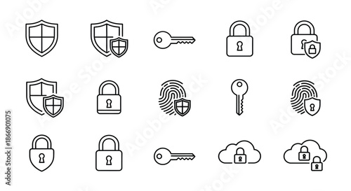 Collection of security icons