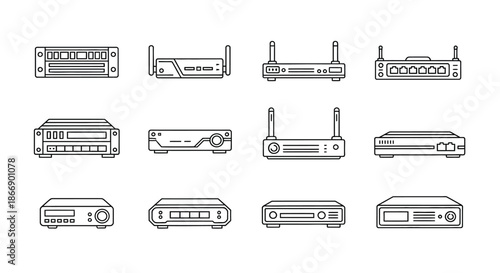 Collection of various router devices