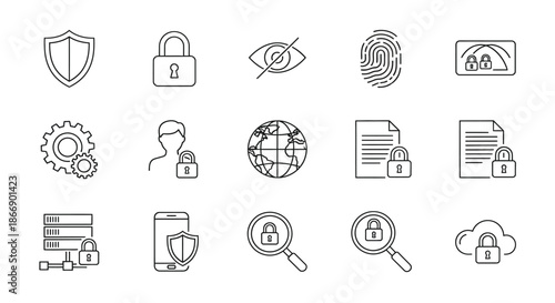 Illustrations of various security measures