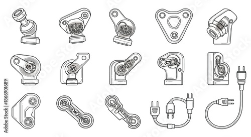Collection of industrial robot end effectors