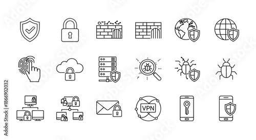 Illustrations of various cybersecurity concepts