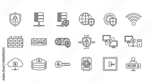 Illustrations of various cybersecurity concepts