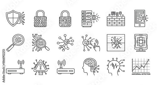Illustrations of cybersecurity concepts