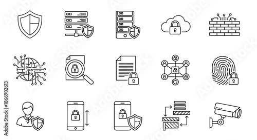 Essential security icons for data protection