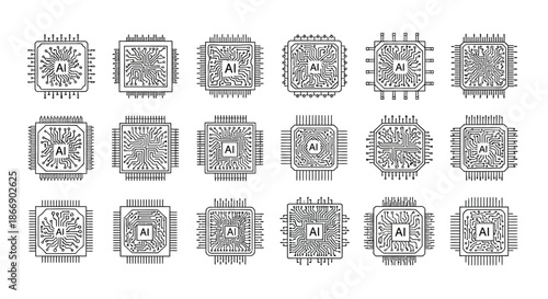 Array of artificial intelligence processors