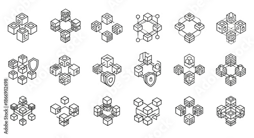 Abstract geometric cube configurations