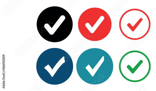 Checkmark icons set