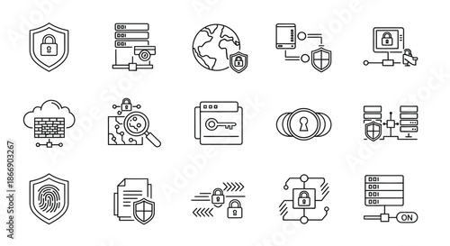 Illustrations of various cybersecurity concepts