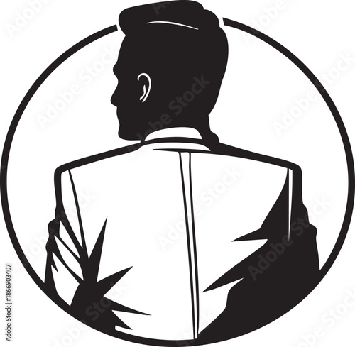 Homme d'affaire logo - Silhouette