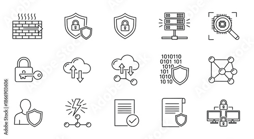 Illustrations of cybersecurity concepts