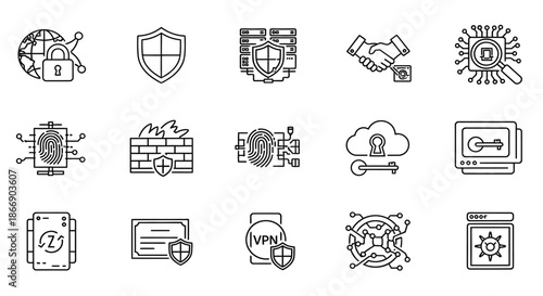 Illustrations of cybersecurity concepts