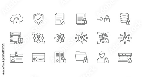 Illustrations of various security measures