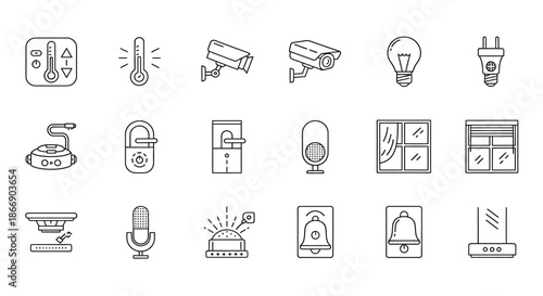 Smart home automation icons