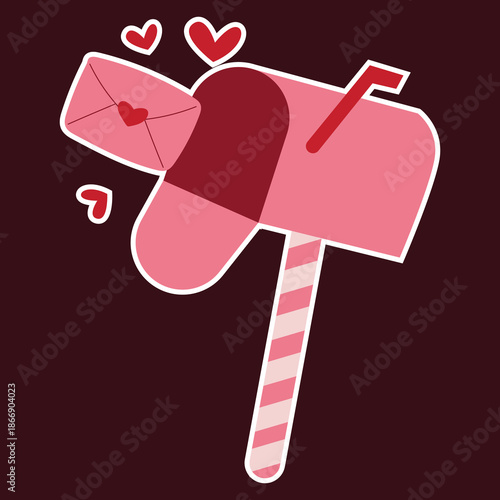 Adorable Valentine’s Day elements collection featuring hearts, cupid, cupcakes, roses, envelopes, birds, instant camera, mailbox, bows and arrows, and sweet desserts. Designed in cute flat cartoon sty