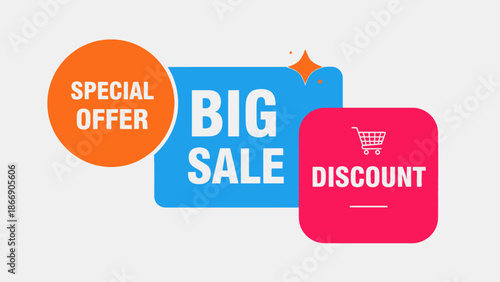 Sale Stickers: Special Offer, Big Discount