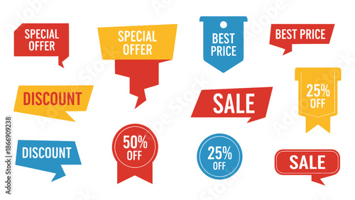 Sale Tags and Discount Labels Collection