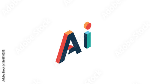 Dimensional AI: Bold Letters with Circuit Flair
