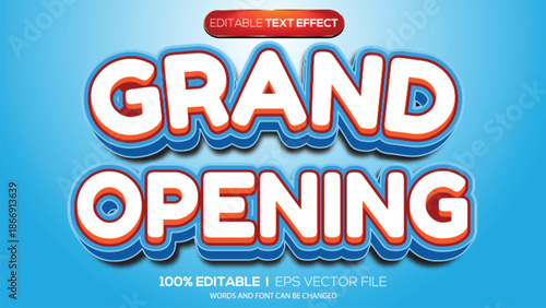 3d text effect grand opening theme
