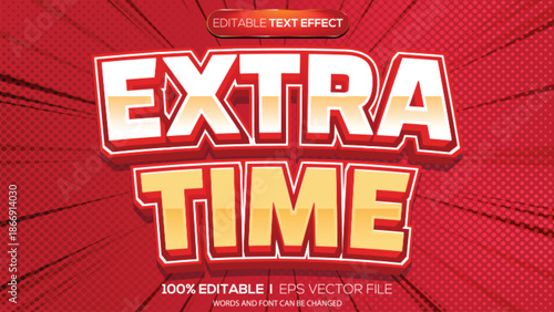 3d text effect extra time theme