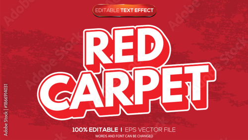 3d text effect red carpet theme