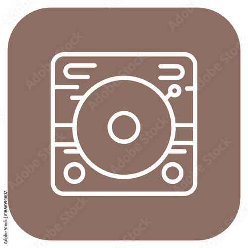 CD Player icon vector image. Can be used for Retro.