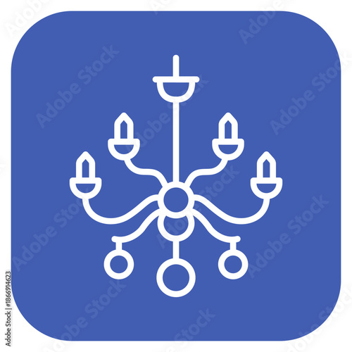 Chandelier icon vector image. Can be used for Retro.