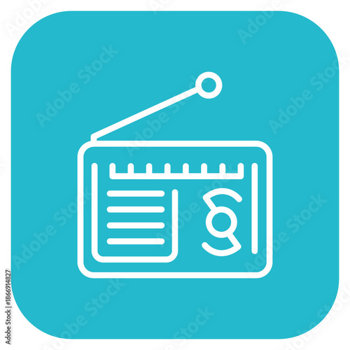 Radio icon vector image. Can be used for Retro.