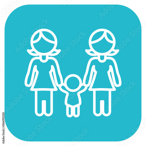 Family Psychology icon vector image. Can be used for Psychology.