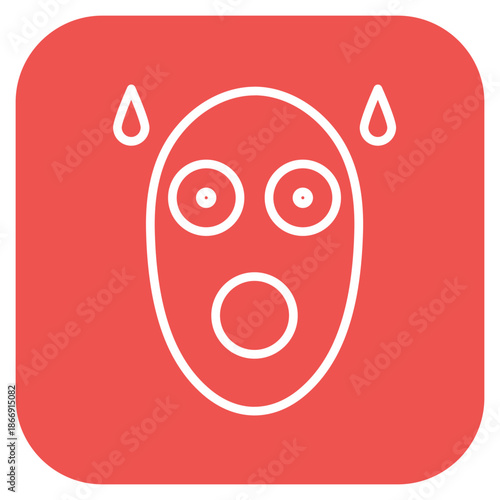 Fear icon vector image. Can be used for Psychology.