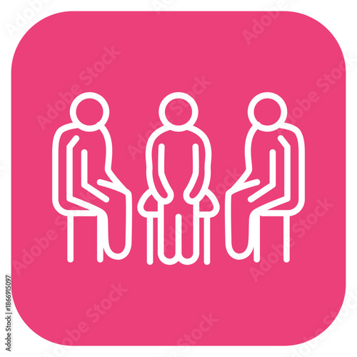 Group Therapy icon vector image. Can be used for Psychology.