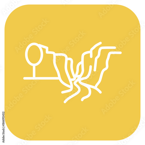 Canyoneering icon vector image. Can be used for Adventure.