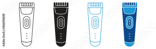Trimmer icon Set Multiple Style Collection. Vector illustration.