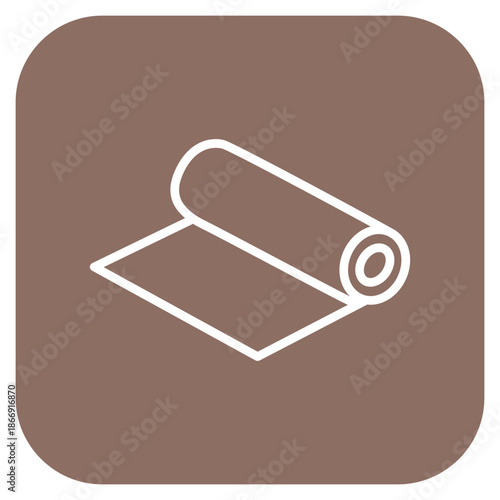 Roll Out Mat icon vector image. Can be used for Trekking.