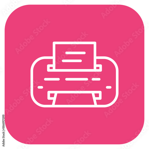 Send To Printer icon vector image. Can be used for Printing.