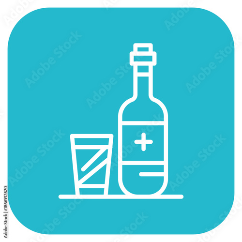 Alcoholic icon vector image. Can be used for Homeless.