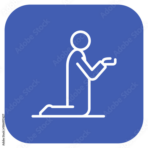 Beggar icon vector image. Can be used for Homeless.