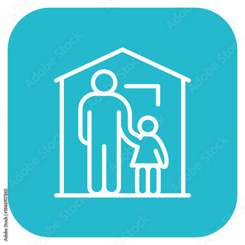 Refugee icon vector image. Can be used for Homeless.