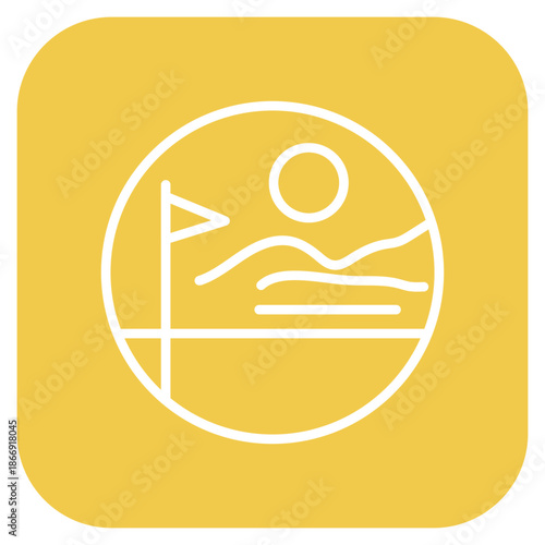 Fairway icon vector image. Can be used for Golf.