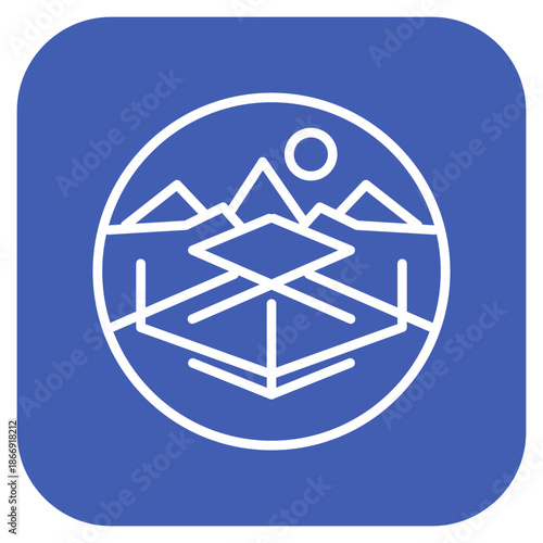 Out Of Bounds icon vector image. Can be used for Golf.