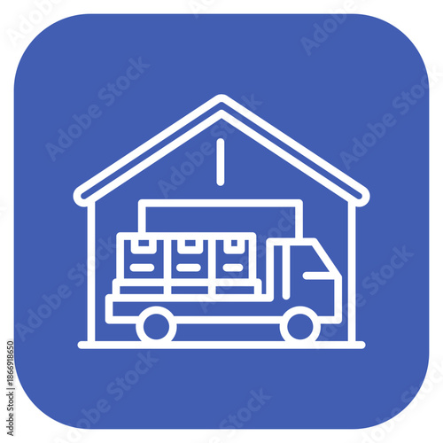 Warehouse icon vector image. Can be used for Supply Chain.