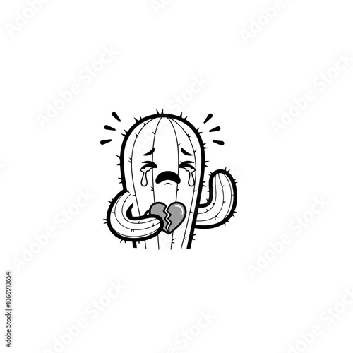 Sad Cactus Broken Heart